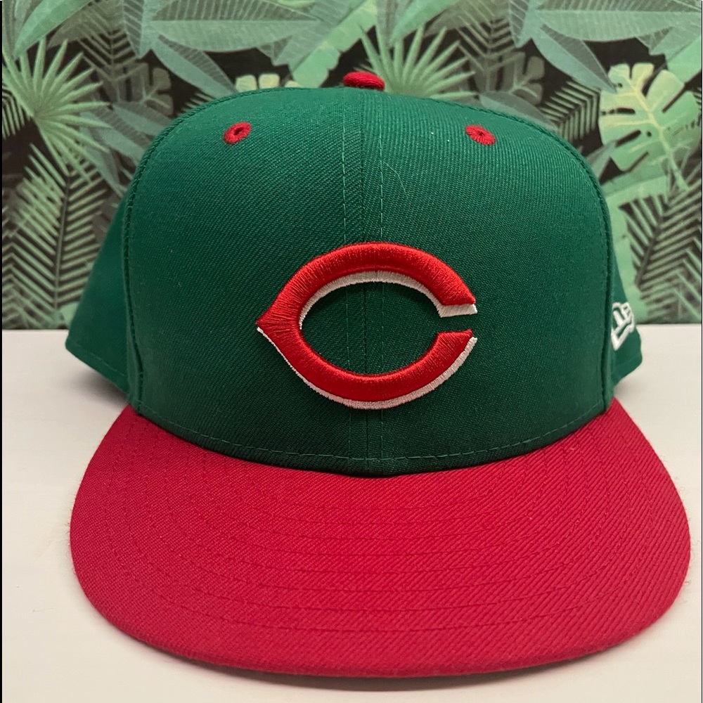 🔴🟩⚪️New era Cincinnati reds fitted hat size 7 3/4 - Picture 1 of 4